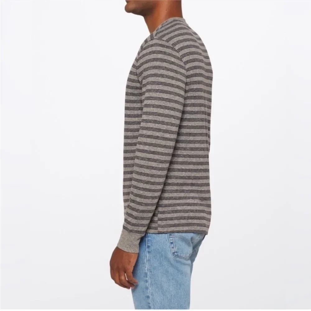 HAWKER RYE Double Knit Long Sleeve Henley Shirt Color Grey XL‎ Stitch Fix Nwt